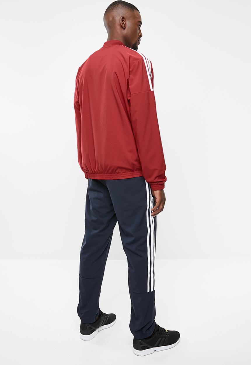 adidas Performance - Mts woven light tracksuit - red & navy 