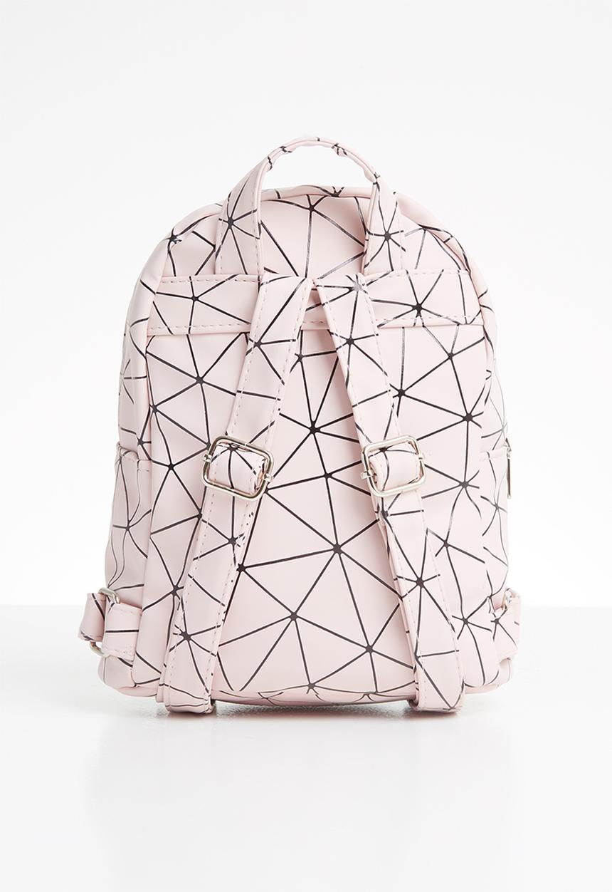 Pop Candy - Geometric backpack -  pink & black