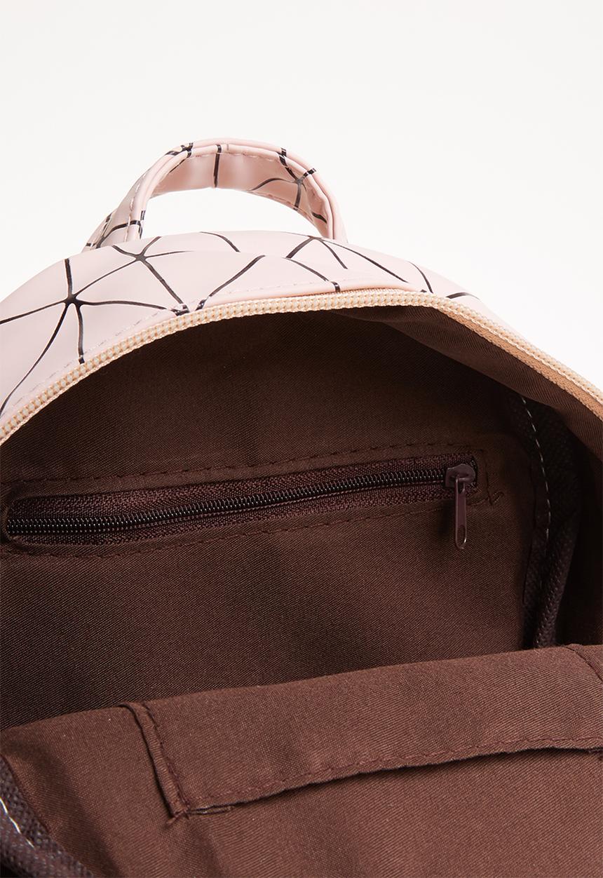 Pop Candy - Geometric backpack -  pink & black