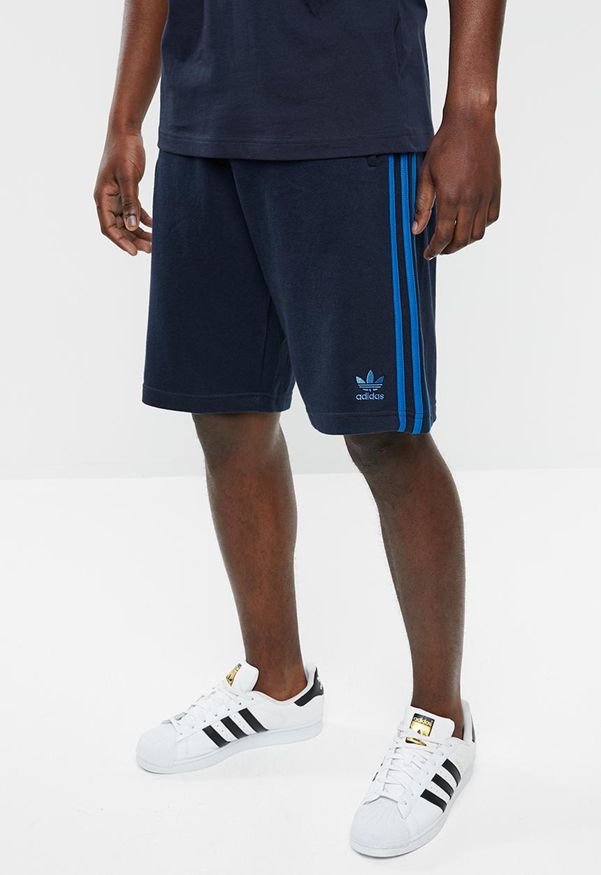adidas Originals - 3 stripe short - navy & blue 
