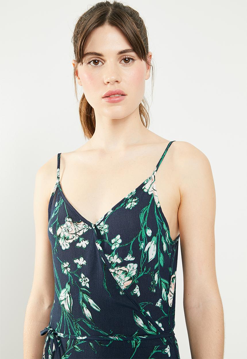 Cotton On - Woven Lucia strappy wrap dress - navy