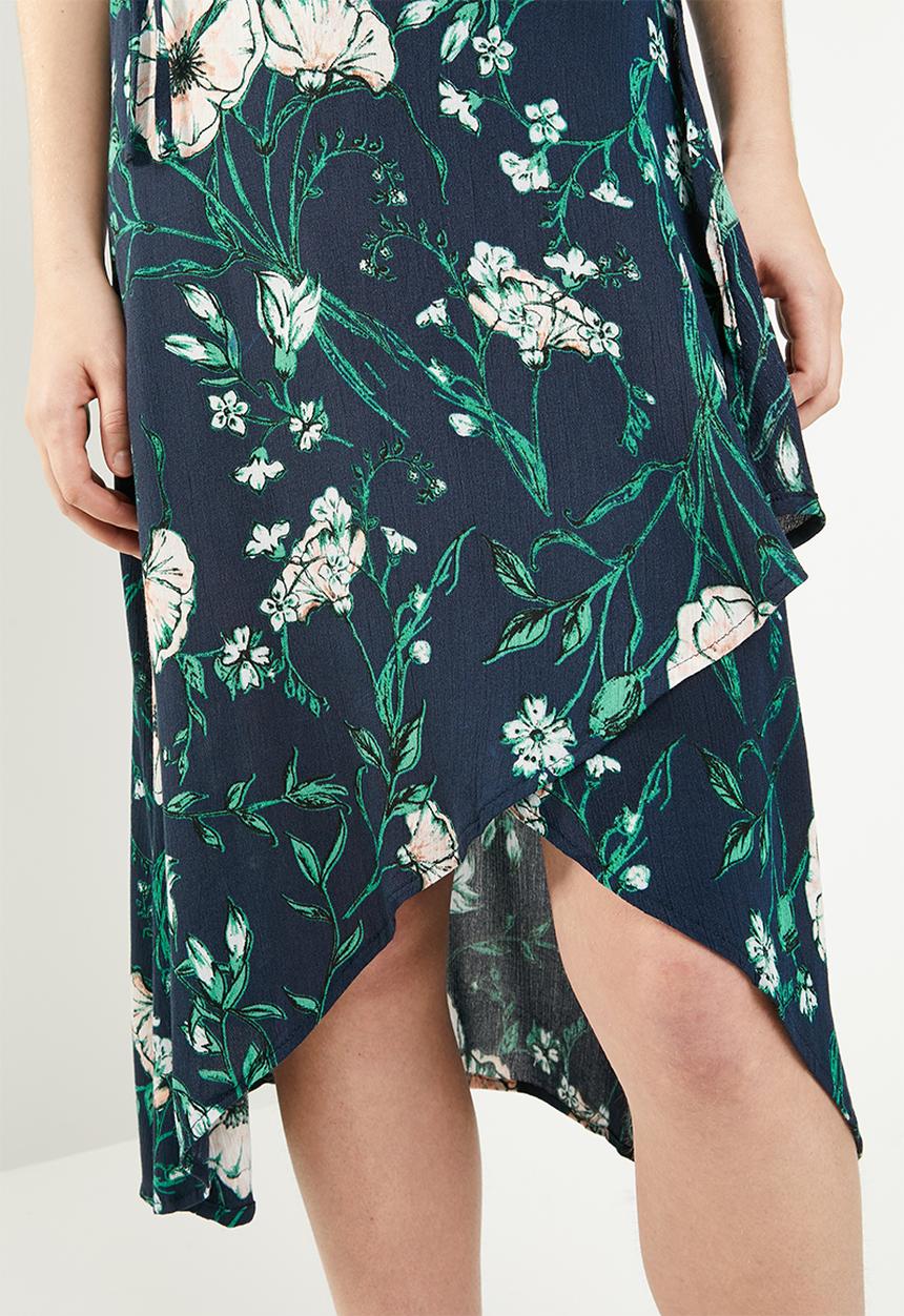 Cotton On - Woven Lucia strappy wrap dress - navy