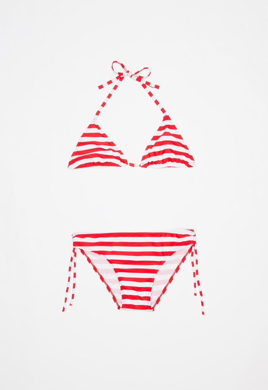 Pop Candy - Stripe bikini - red & white 
