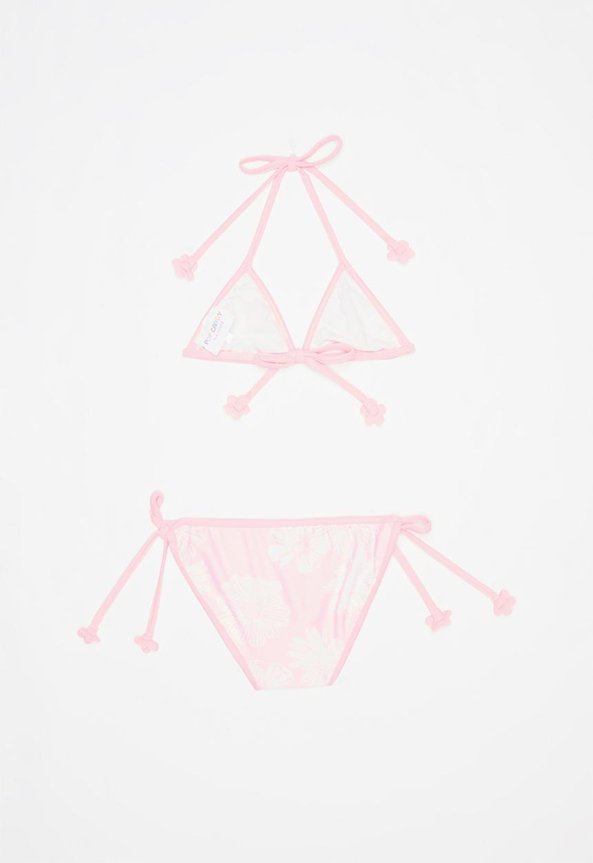 Pop Candy - Printed 2 piece set - pink & white 