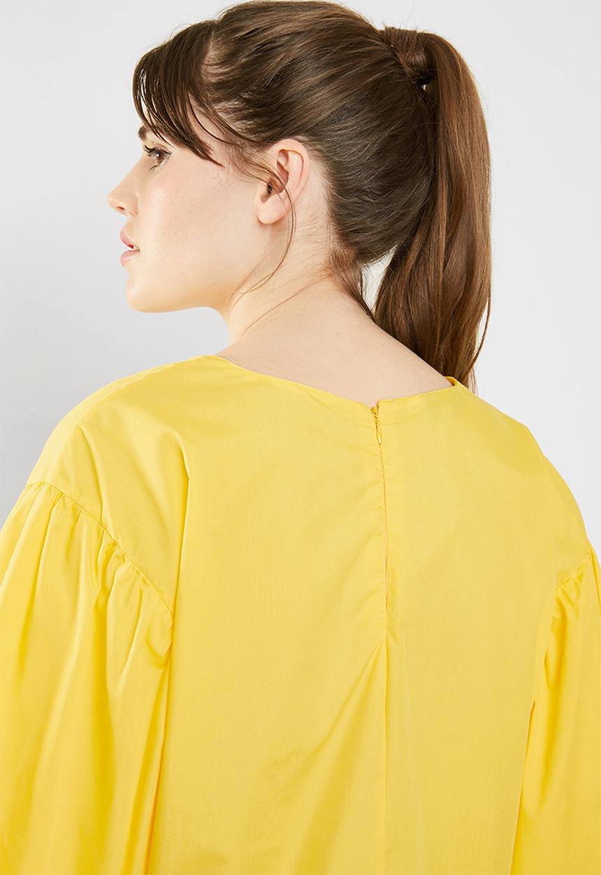 c(inch) - Structured volume sleeve blouse - yellow