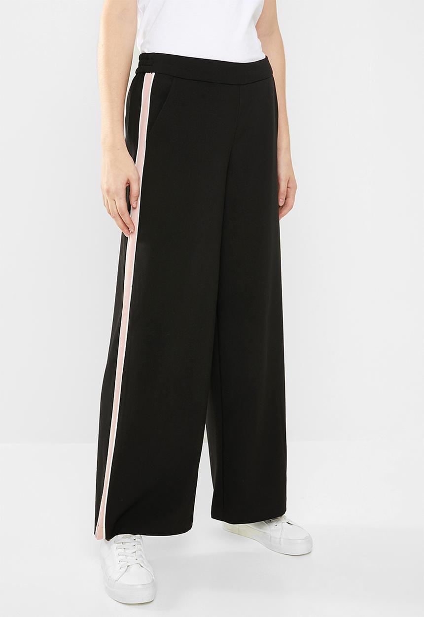ONLY - Roma wide leg panel pants - black