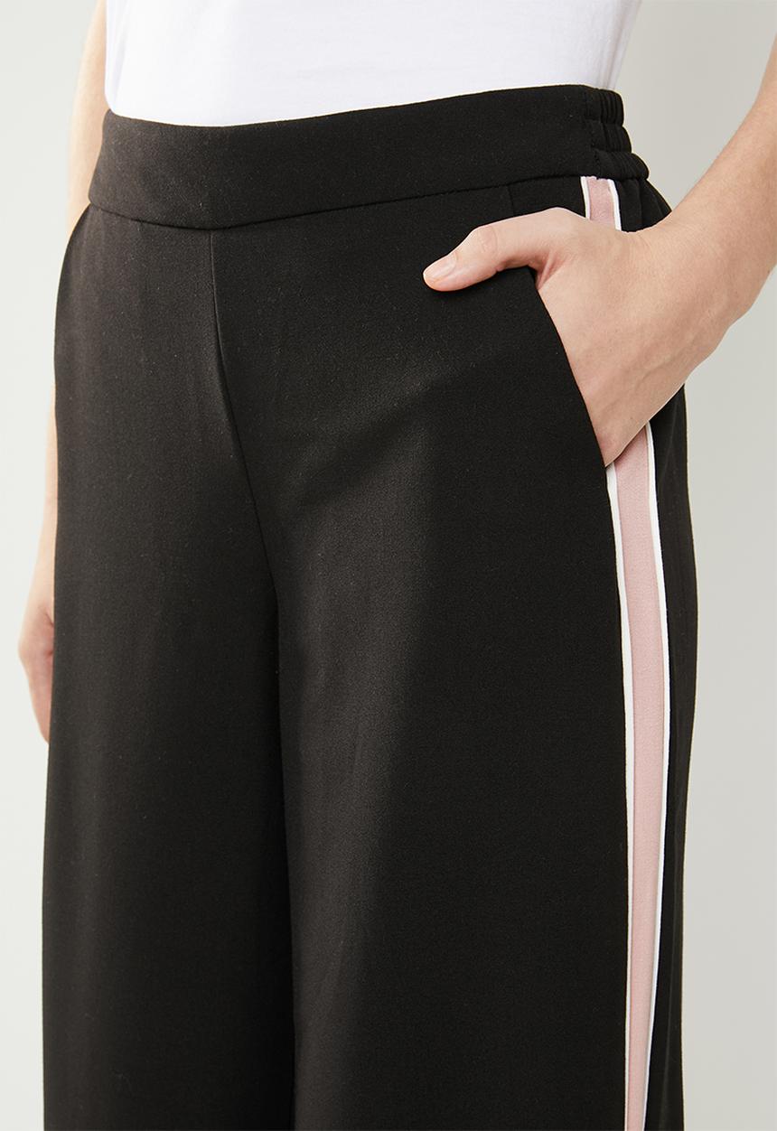 ONLY - Roma wide leg panel pants - black