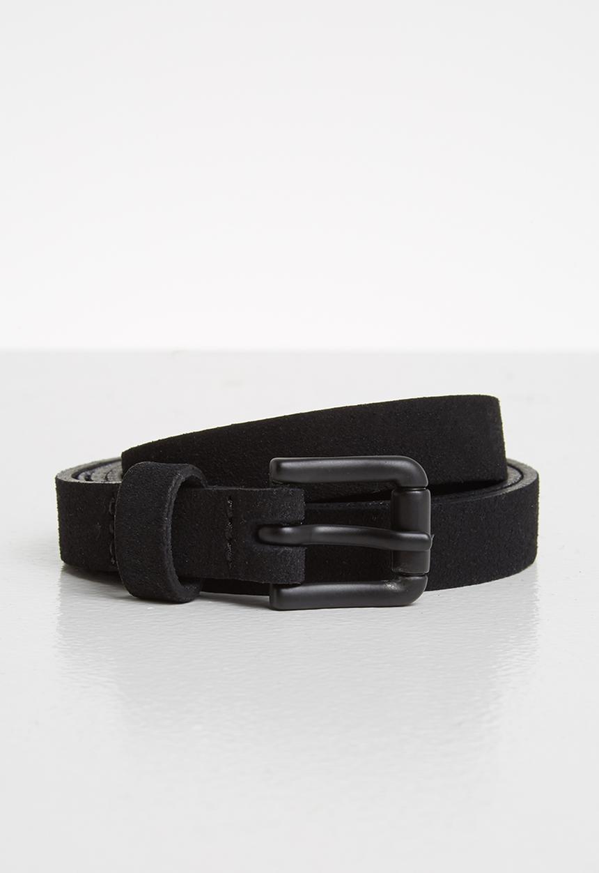 Vero Moda - Astral slim leather jeans belt - black