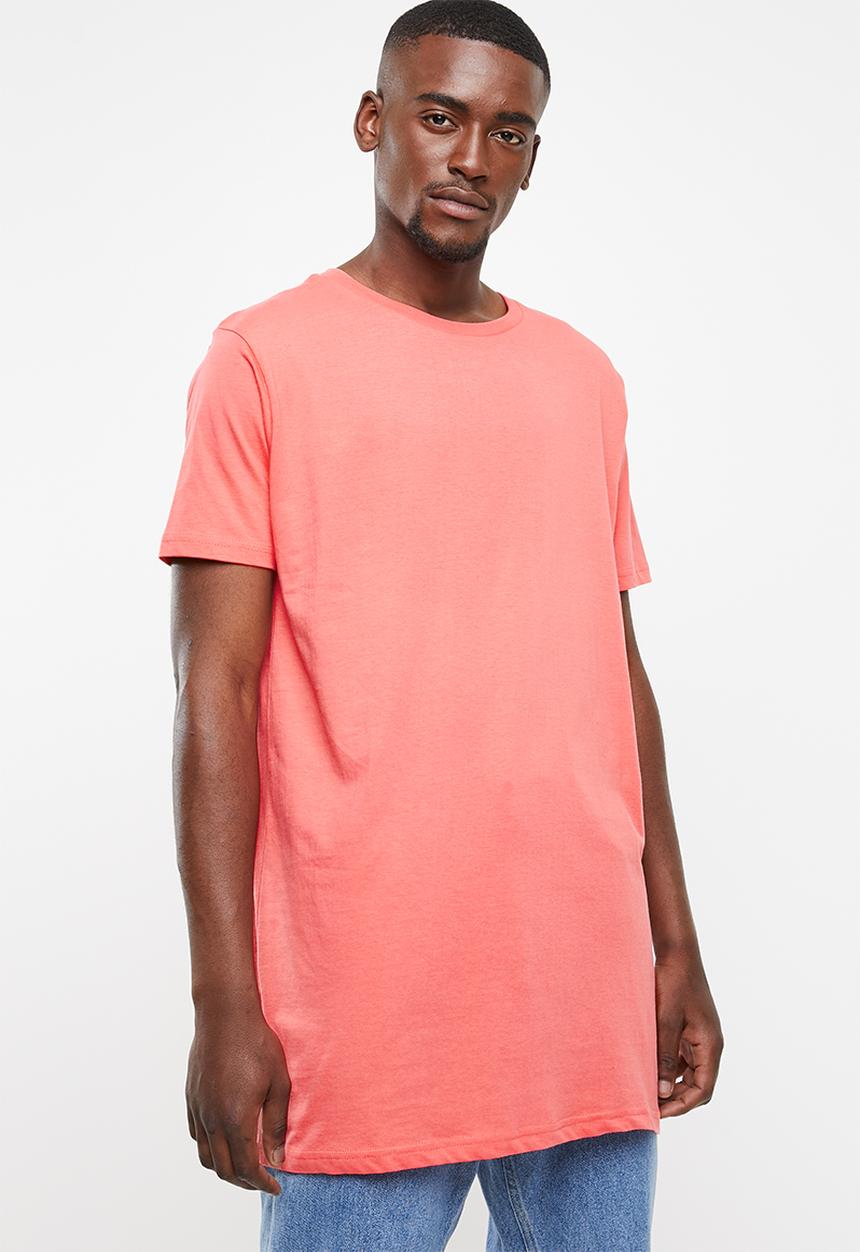 Brave Soul - Harrele longer length tee - pink