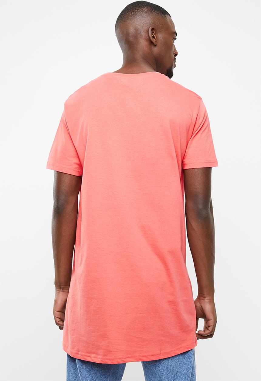 Brave Soul - Harrele longer length tee - pink