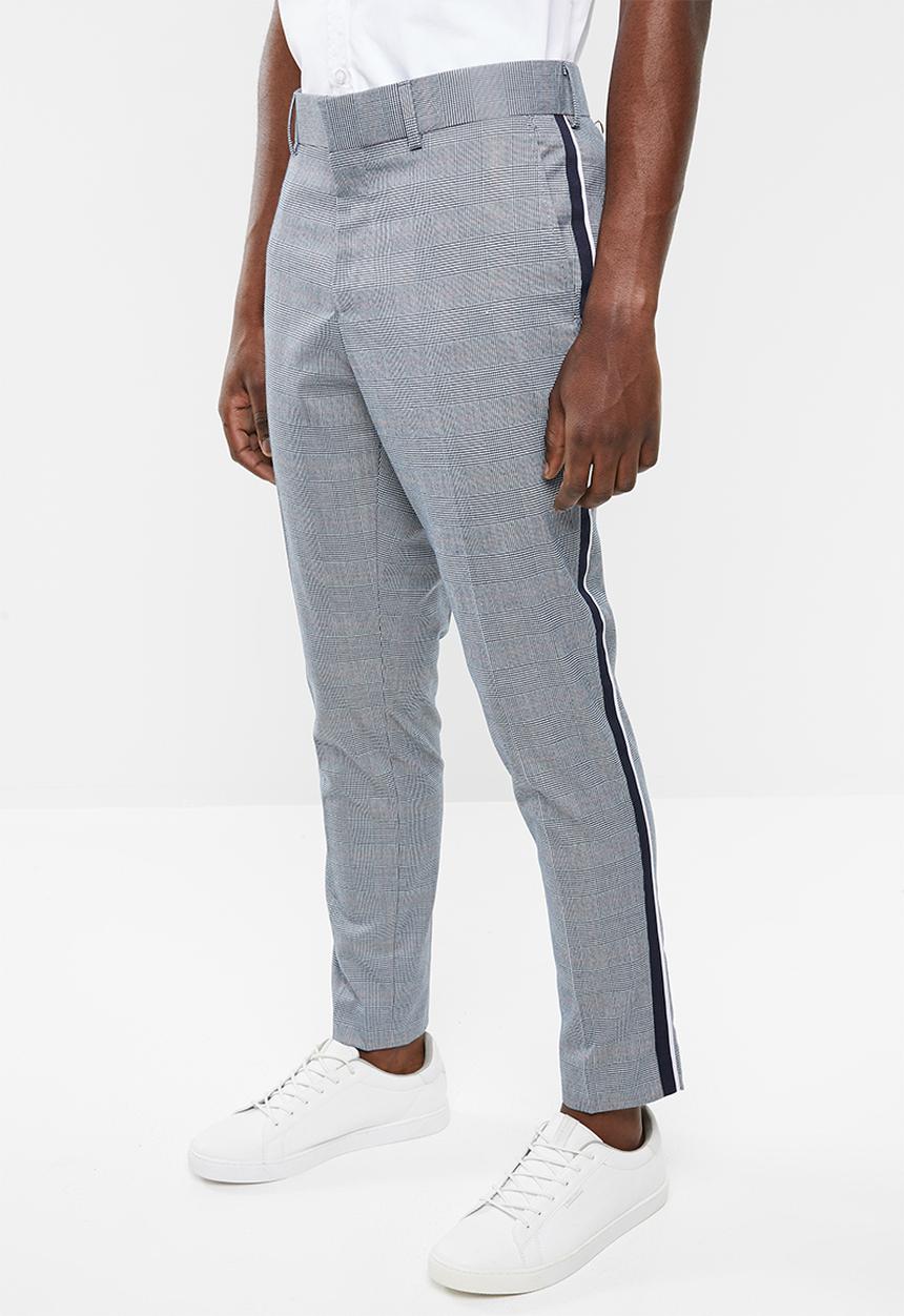 Only & Sons - Gerhard check antifit  pants - blue & grey 