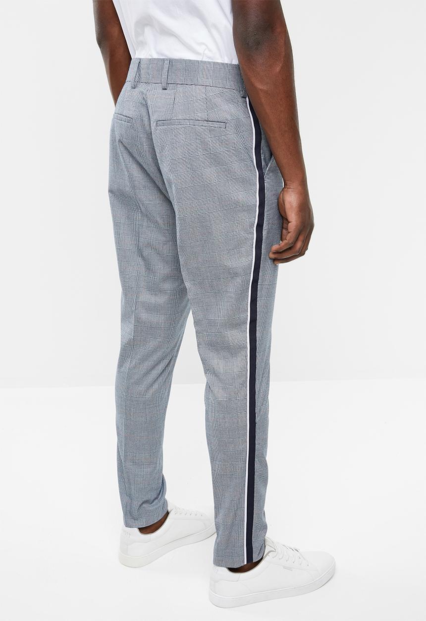 Only & Sons - Gerhard check antifit  pants - blue & grey 