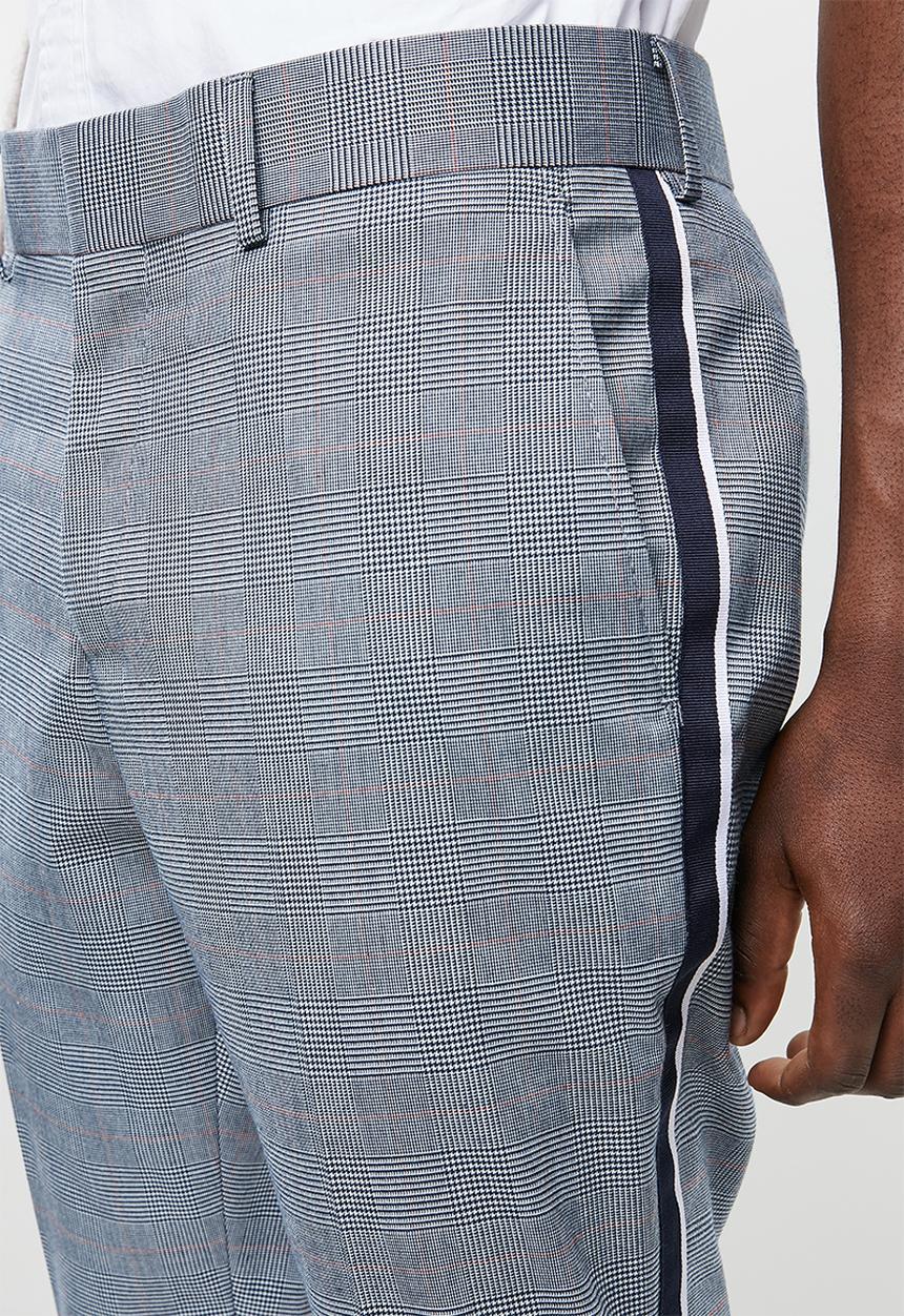Only & Sons - Gerhard check antifit  pants - blue & grey 