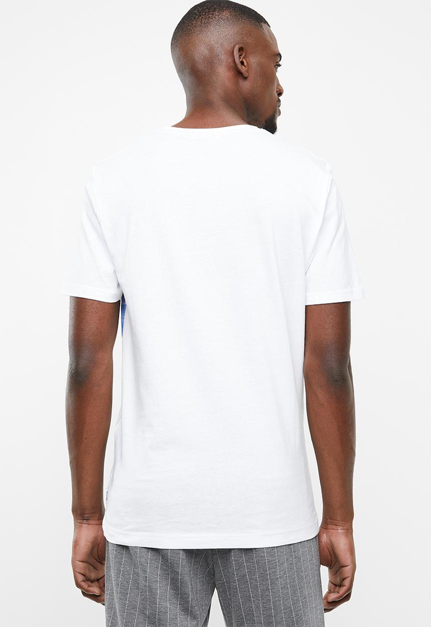 Only & Sons - Gilbert short sleeve tee - white & blue