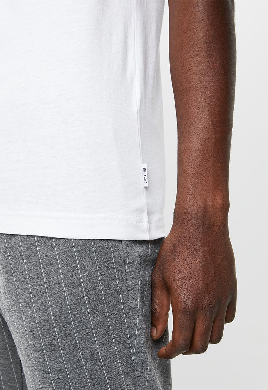 Only & Sons - Gilbert short sleeve tee - white & blue