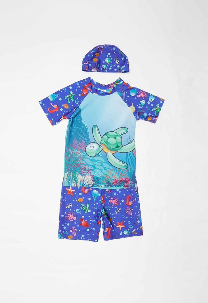 Pop Candy - Printed turtle 3 piece swimsuit - multi