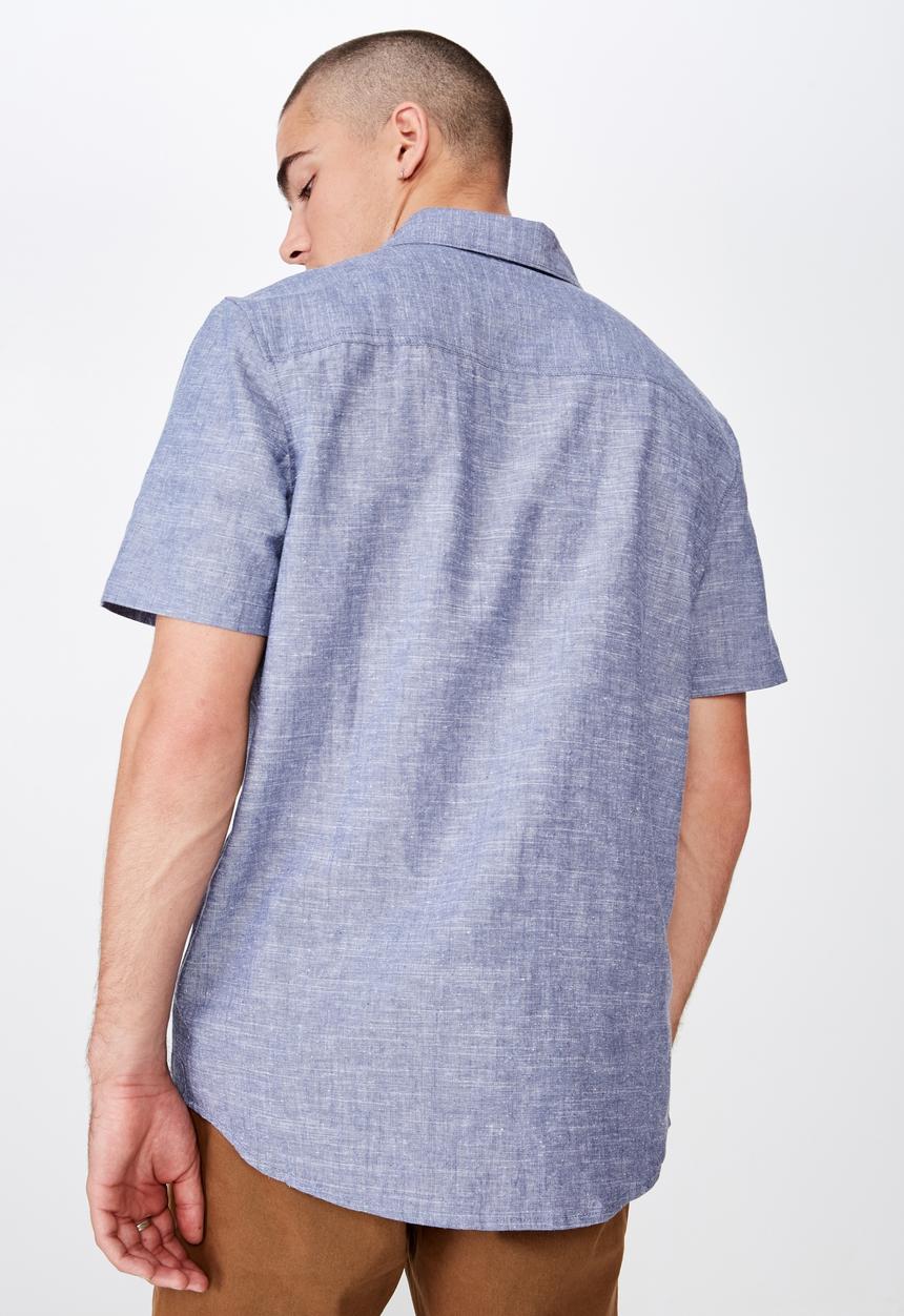 Cotton On - Premium short sleeve shirt - blue 