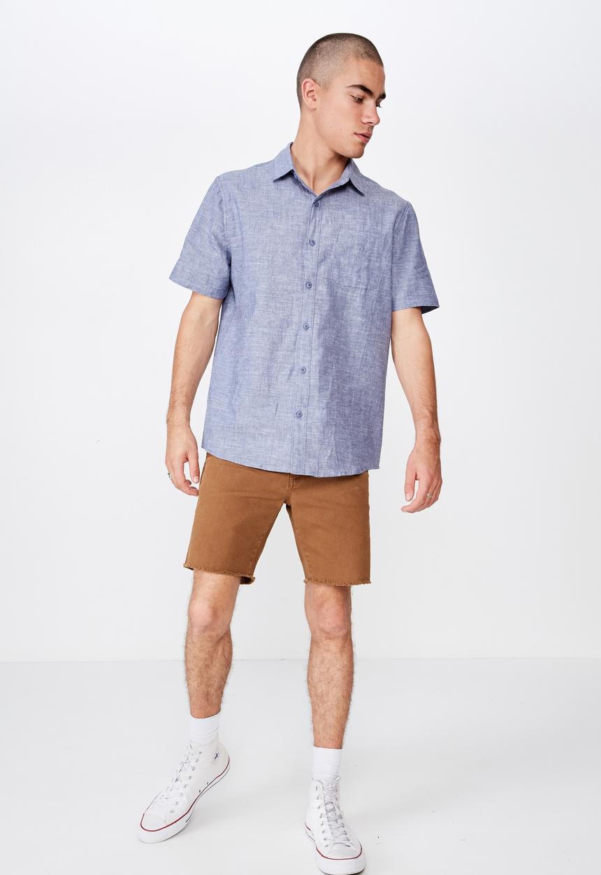 Cotton On - Premium short sleeve shirt - blue 
