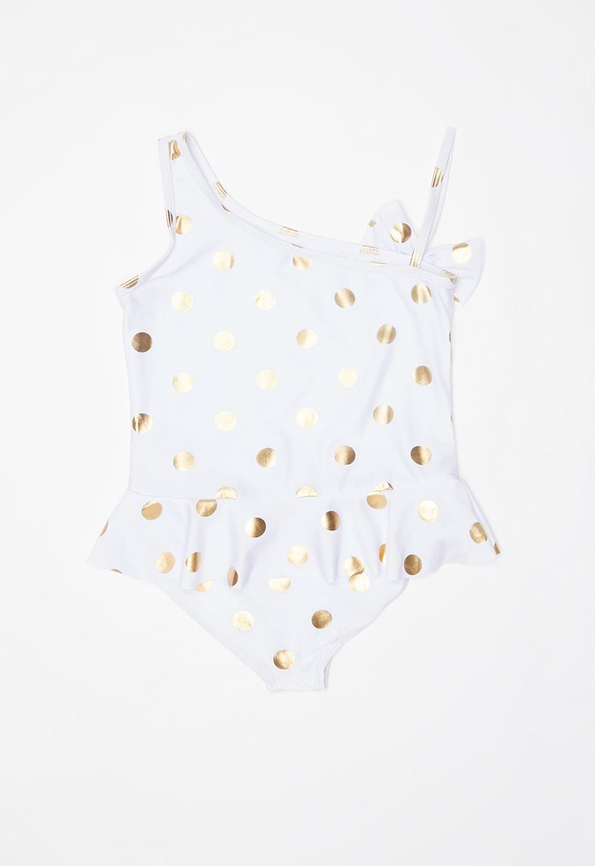 Pop Candy - One piece swimsuit - white & gold 