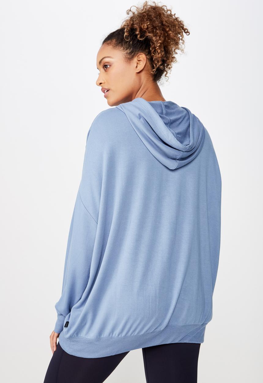 Cotton On - Long line spring hoodie  - blue