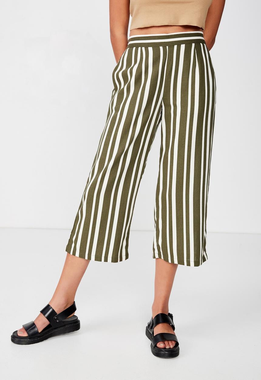 Cotton On - Sophie culotte - green & white 