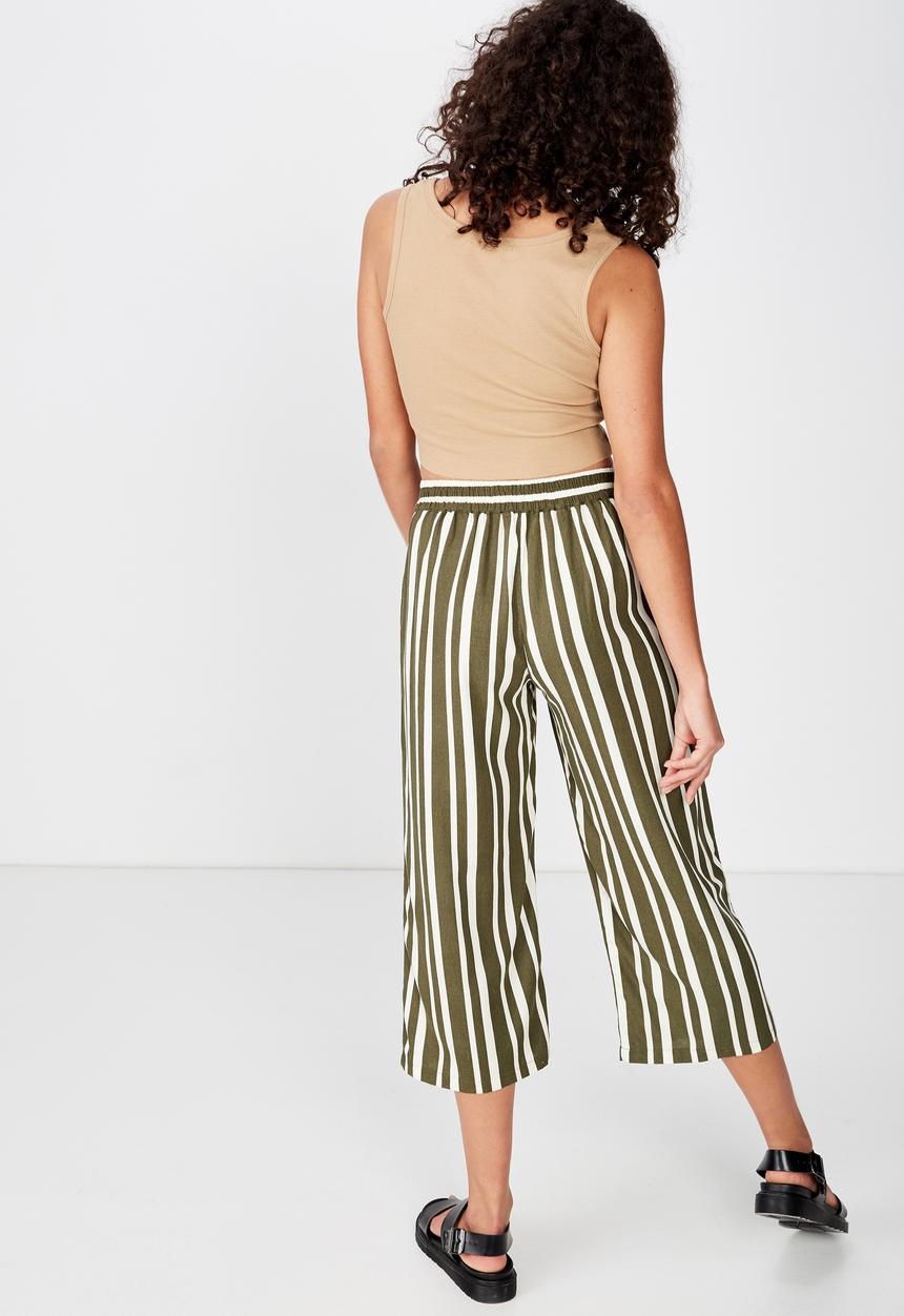 Cotton On - Sophie culotte - green & white 
