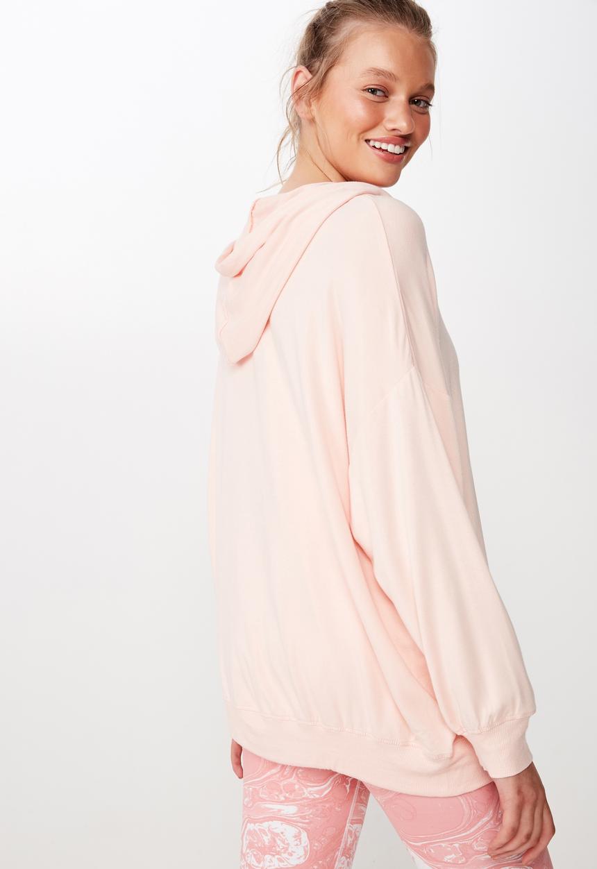 Cotton On - Long line spring hoodie  - pink