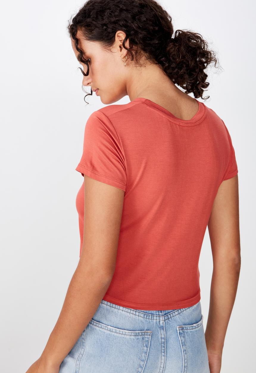 Cotton On - The baby tee - coral