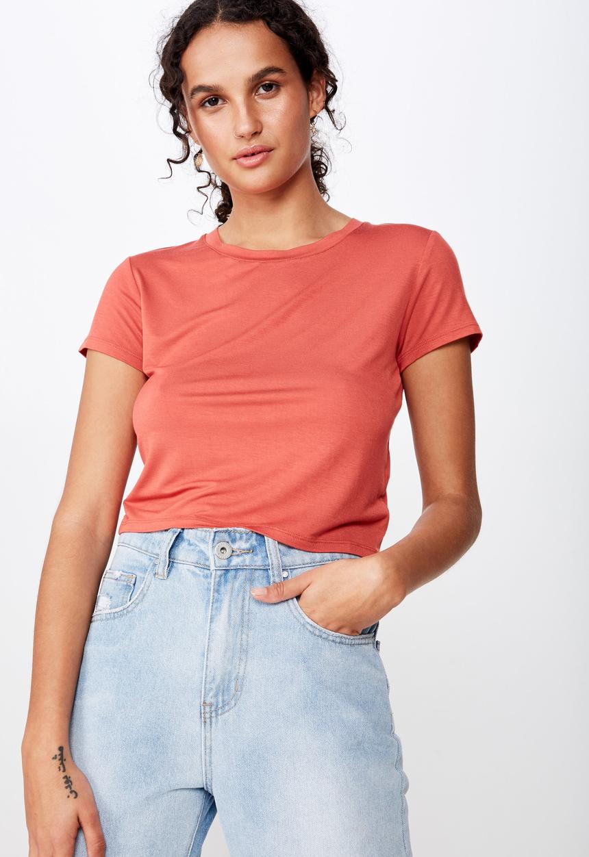 Cotton On - The baby tee - coral