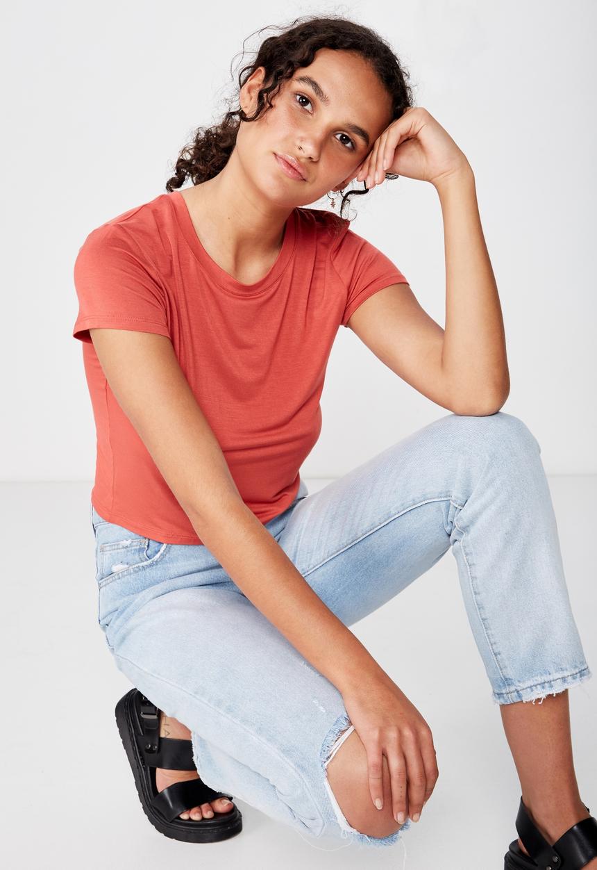Cotton On - The baby tee - coral