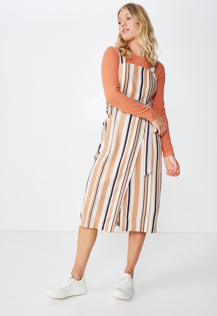 Cotton On - Woven missy utility midi slip dress - multi