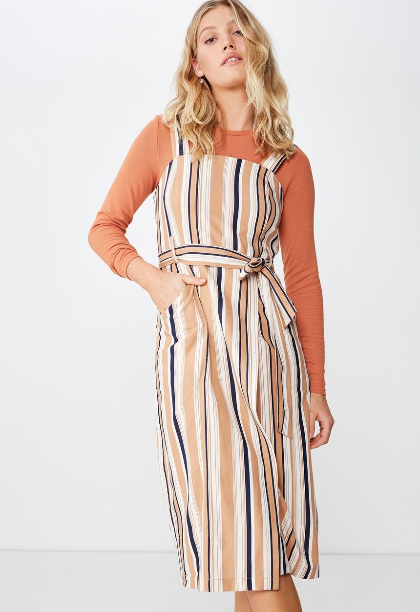 Cotton On - Woven missy utility midi slip dress - multi