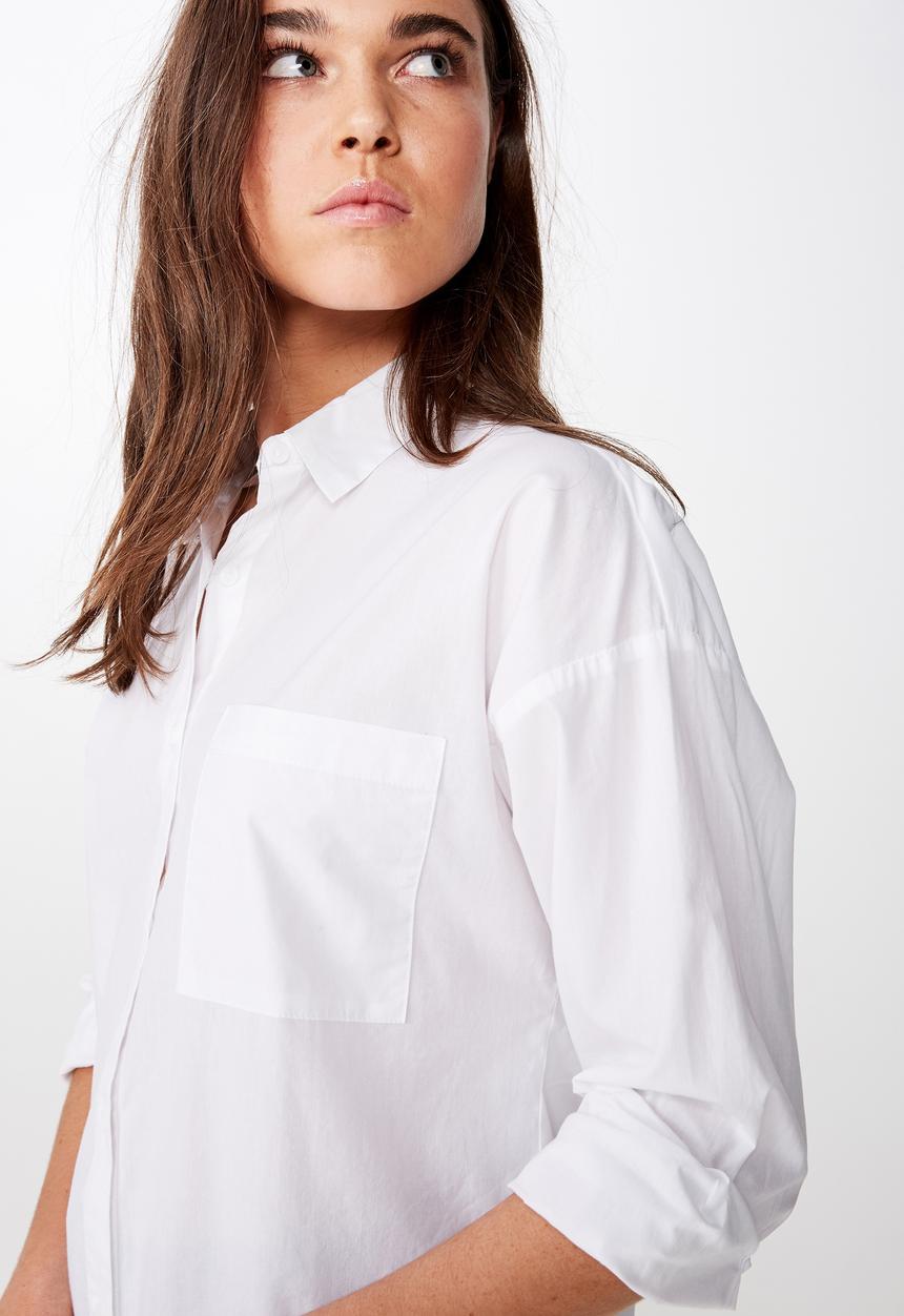 Cotton On - Pippa oversize shirt - white