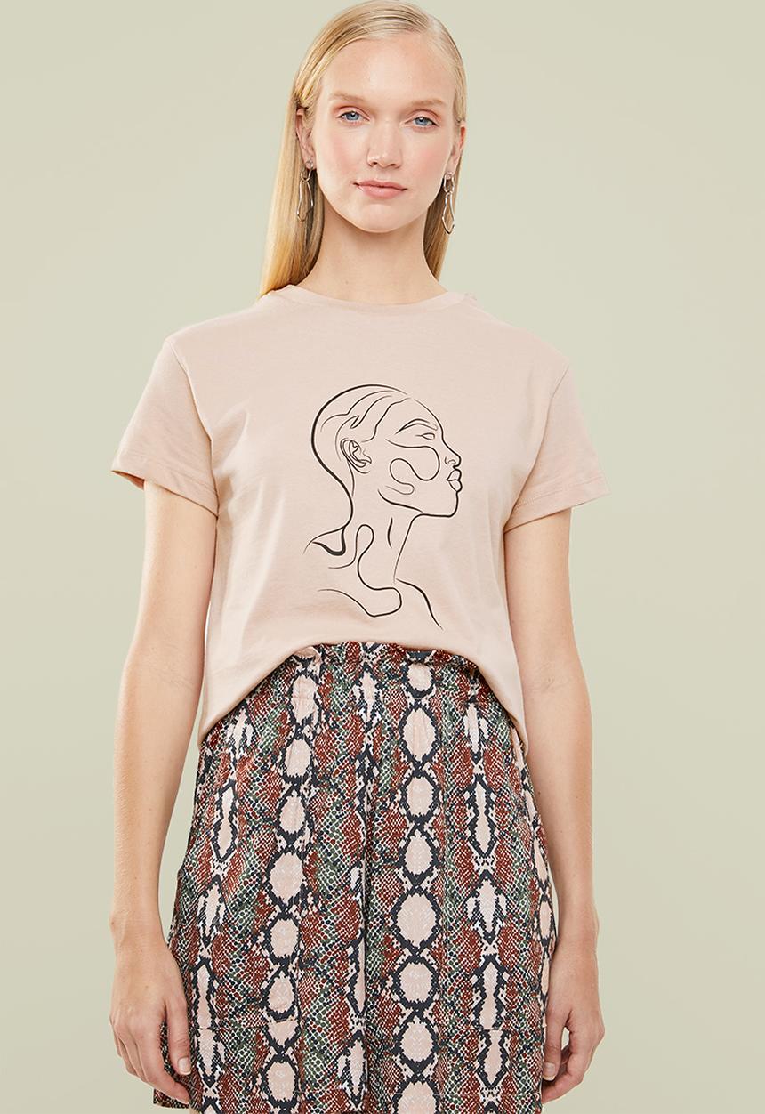 Superbalist - Placement printed tee - neutral