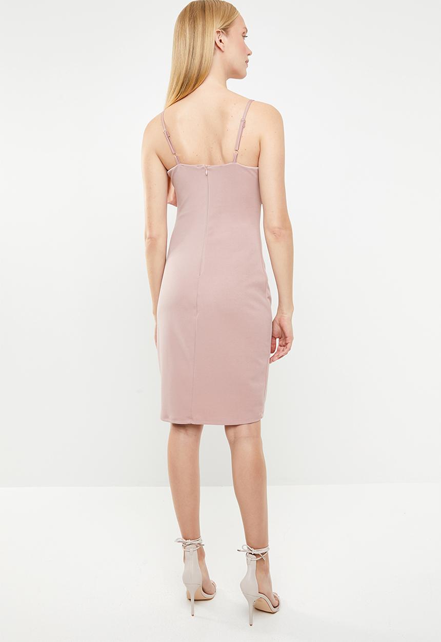 Superbalist - Structured ruffle dress - pink
