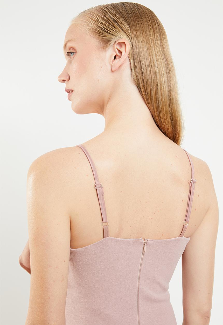 Superbalist - Structured ruffle dress - pink