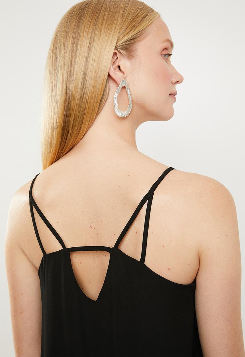 Superbalist - Chiffon strappy dress - black 