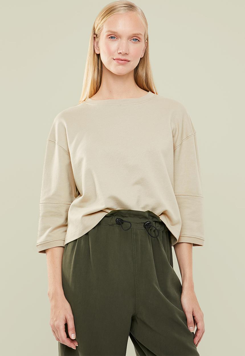 Superbalist - 3/4 sleeve crew - neutral