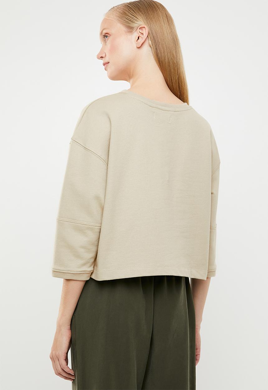 Superbalist - 3/4 sleeve crew - neutral