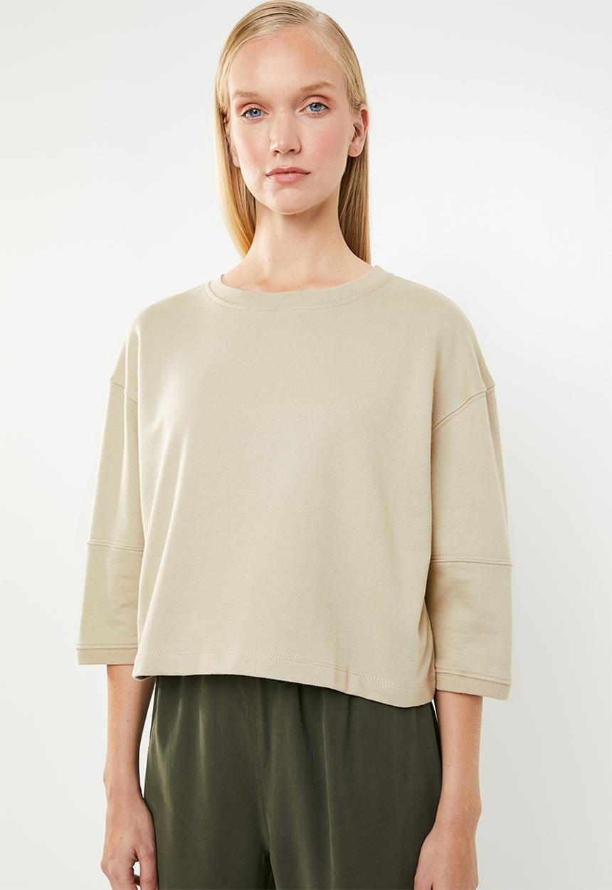 Superbalist - 3/4 sleeve crew - neutral