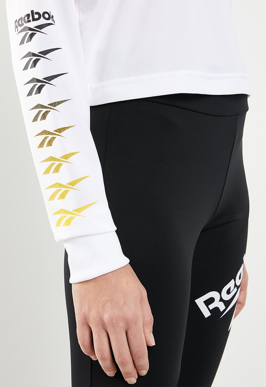 Reebok - CL v p cropped long sleeve - white