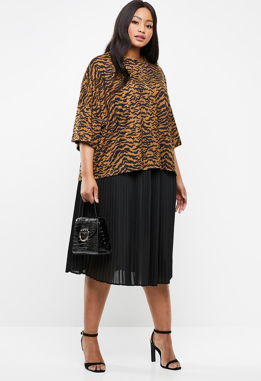 Superbalist - Pleated midi skirt - black