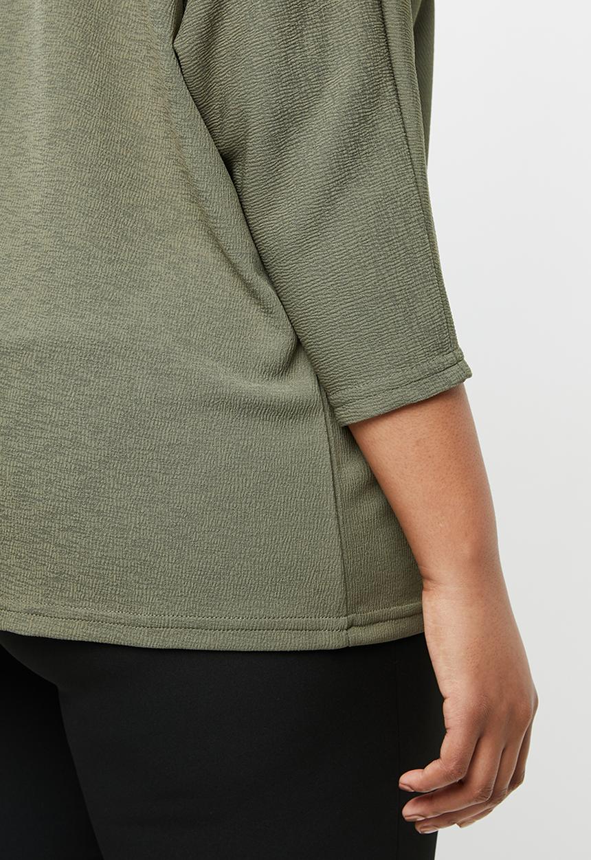 edit Plus - Batwing blouse - green
