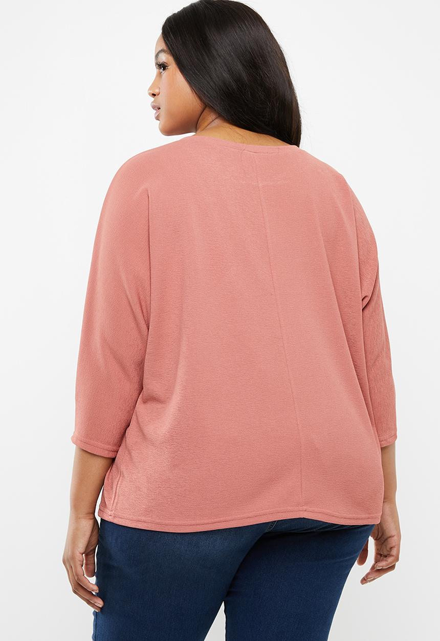 edit Plus - Batwing blouse - pink