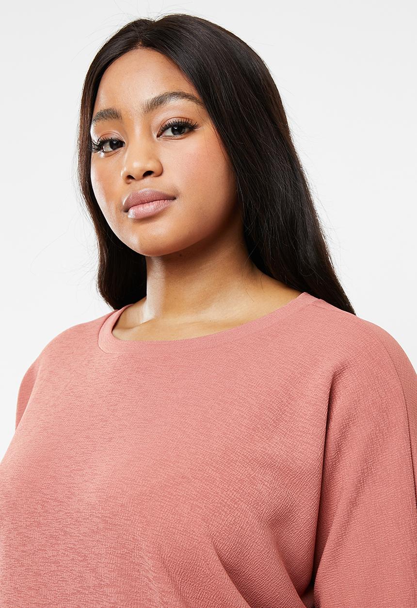 edit Plus - Batwing blouse - pink