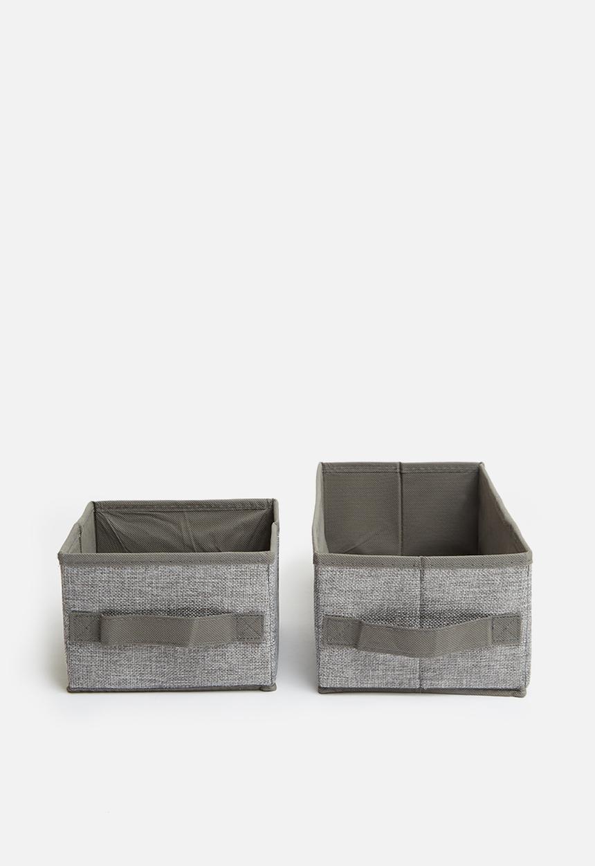 Sixth Floor - Storage box set of 4 - dark grey
