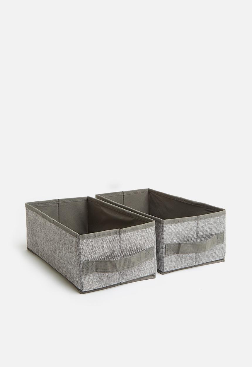 Sixth Floor - Storage box set of 4 - dark grey