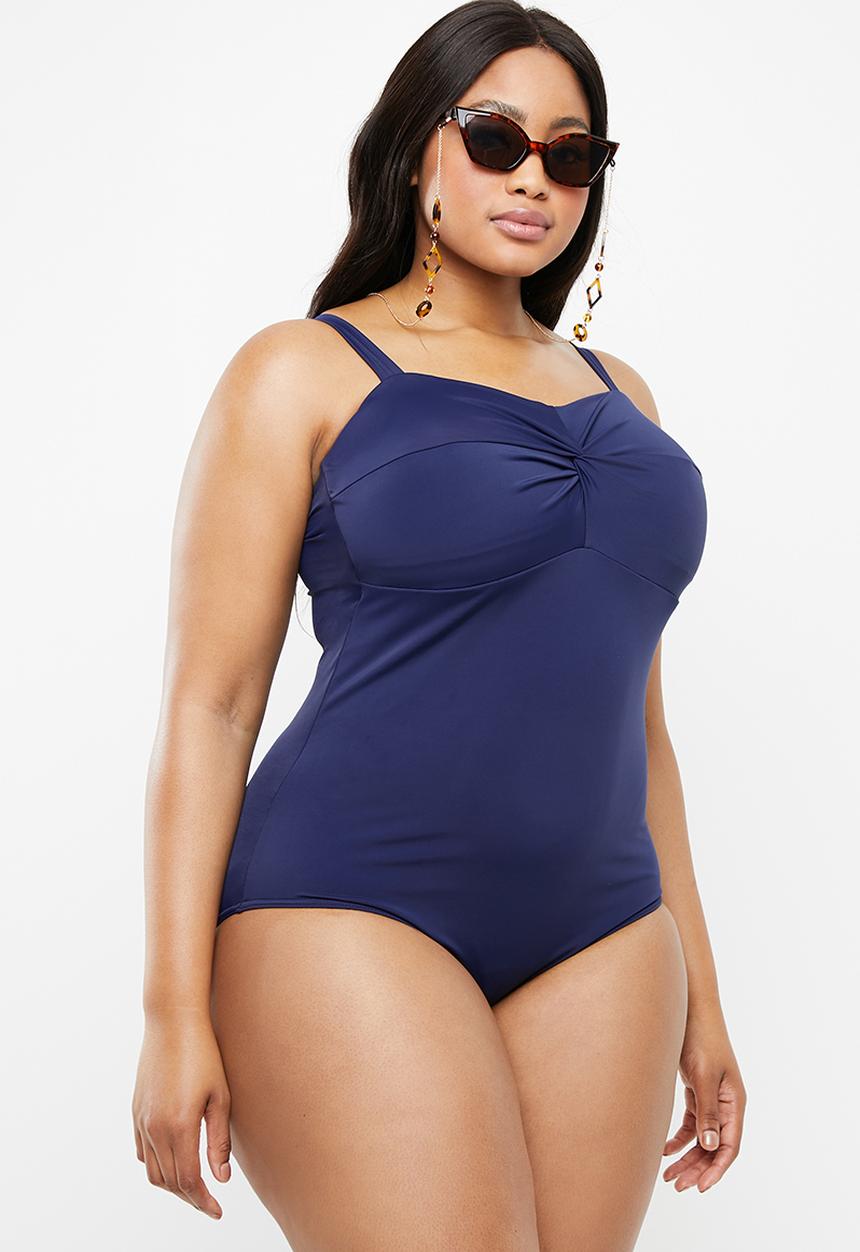 Jacqueline Plus - Knot detail one piece - navy