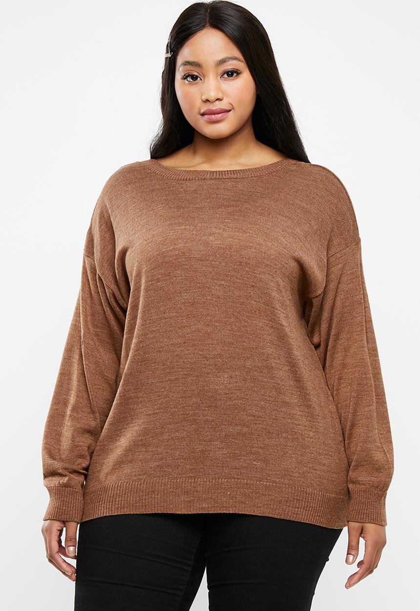 STYLE REPUBLIC PLUS - Twist back jersey - brown 