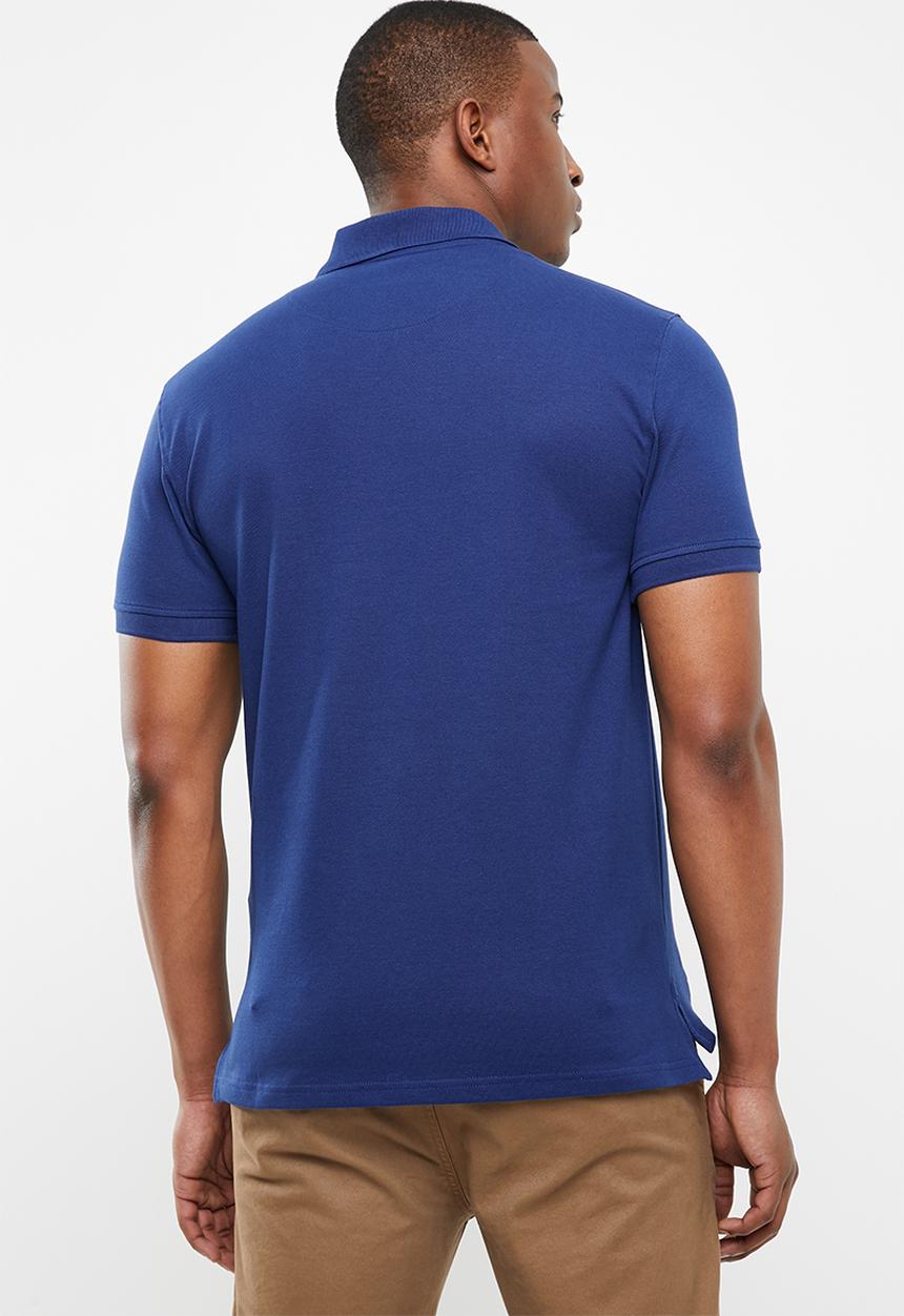POLO - Classic stretch Pique golfer - navy 